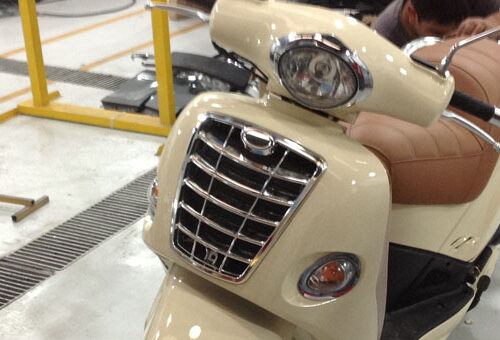 tapizado cuero scooter kimco 01 Tapizado de cuero Scooter Kimco